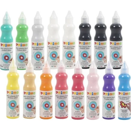 Vinduesmaling 16x75 ml – assorterede farver