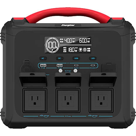 Energizer 1102Wh bærbar powerstation 2400W, sort