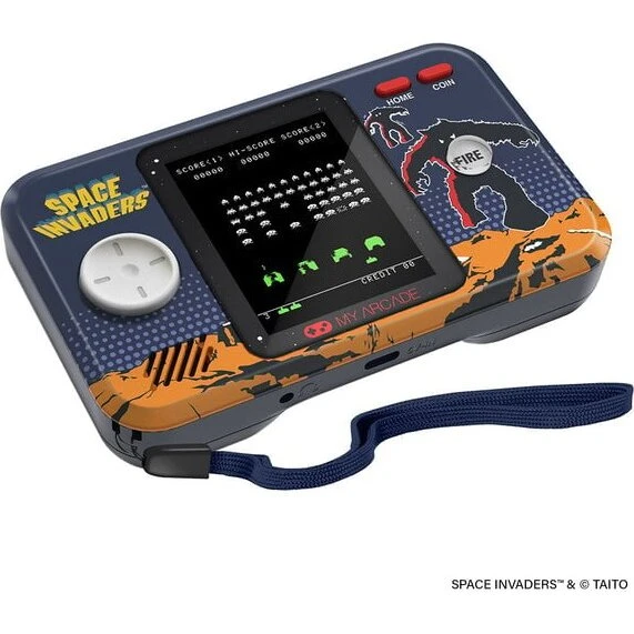 My Arcade Space Invaders Pocket Player Pro – Bærbar konsol med taske
