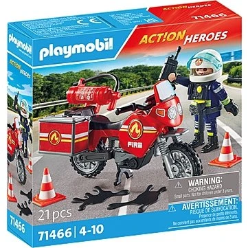 Playmobil Action Heroes Brandmotorcykel og Oliespildshændelse 71466