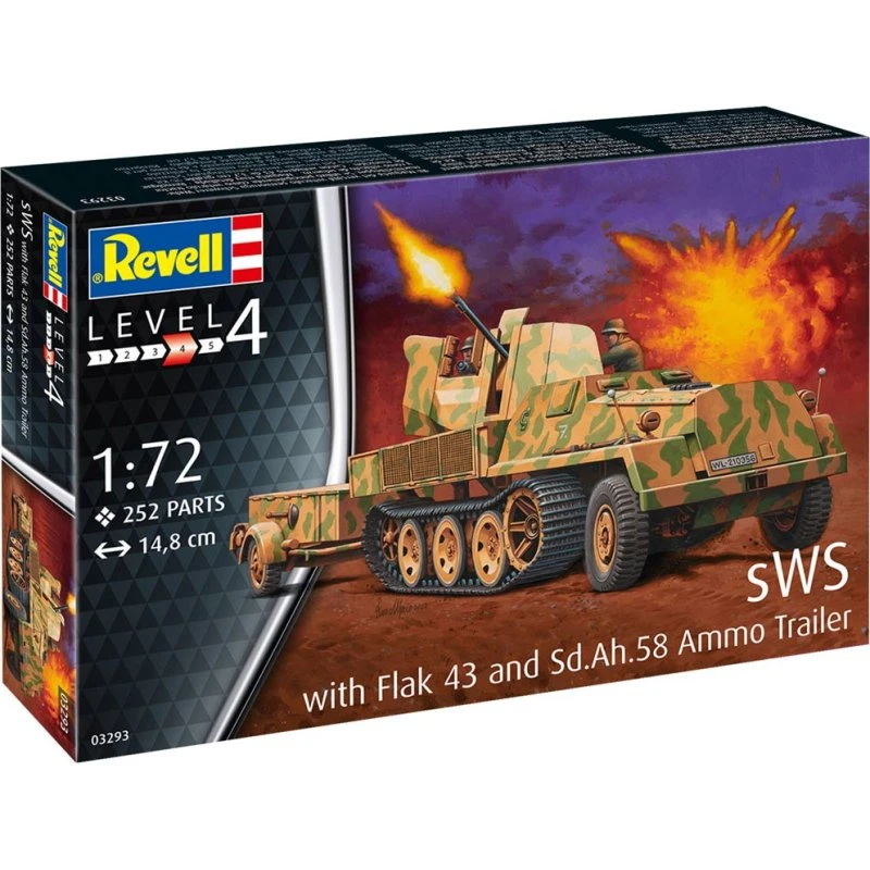 Revell sWS med 3,7 cm Flak 43 selvkørende kanon 1:72