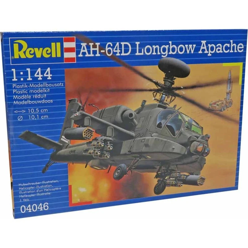 Revell AH-64D Longbow Apache helikopter 1:144 (10,5 cm, 79 dele)