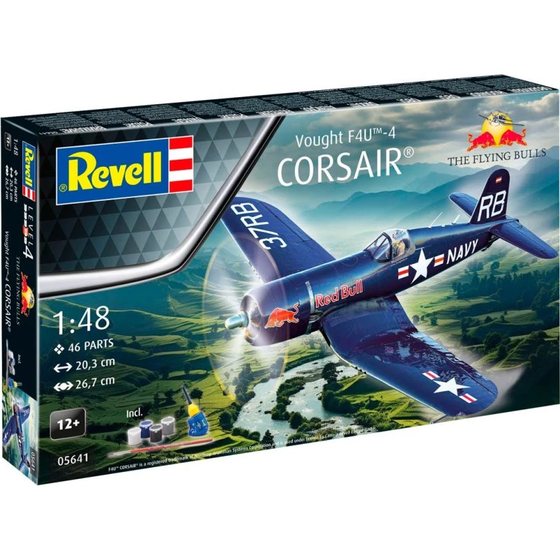 Revell F4U-4 Corsair Flying Bulls 25-års 1:48 modelfly
