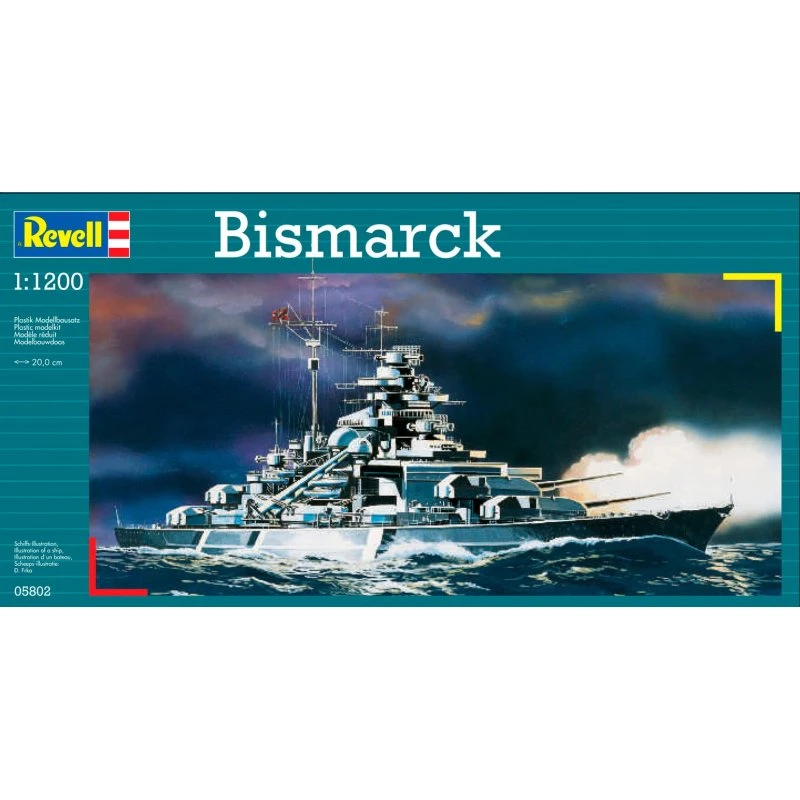 Revell Bismarck modelskib 1:1200 – 31 dele