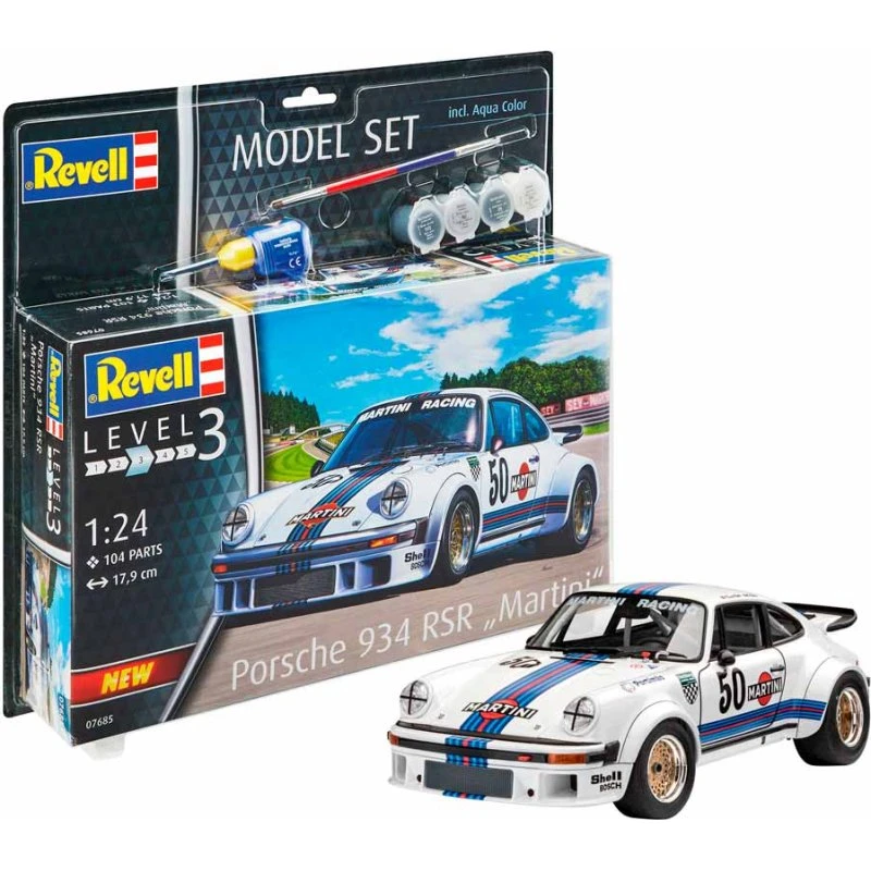 Revell Porsche 934 RSR Martini 1:24 – inkl. lim & maling