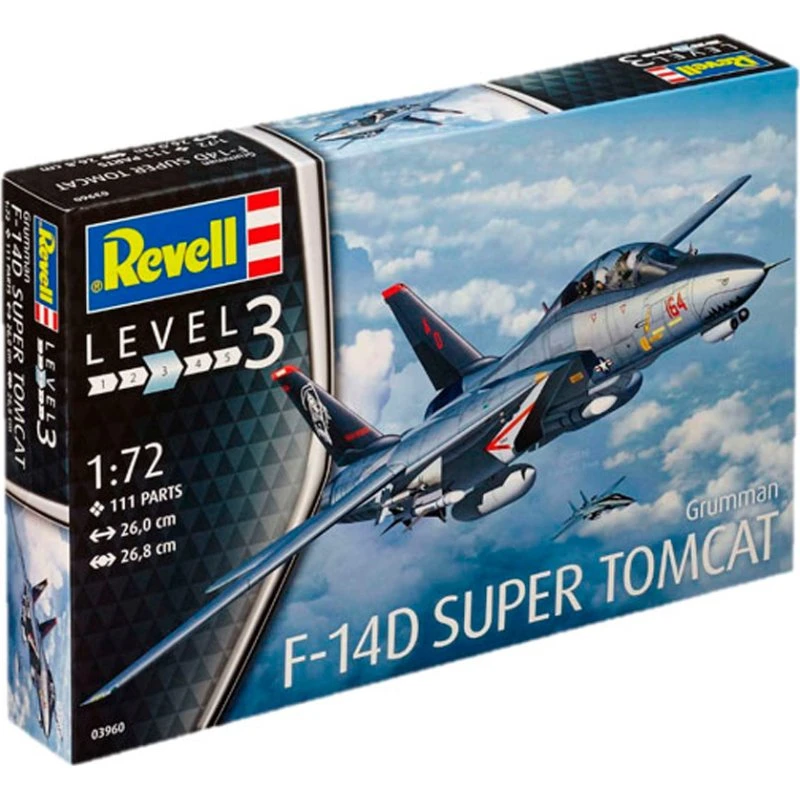 Revell F-14D Super Tomcat 1:72 – 111 dele, 26 cm