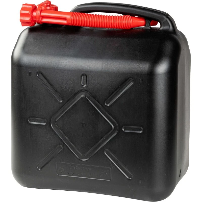 Benzindunk 20 L, UN-godkendt – sort/rød med sikkerhedslåg