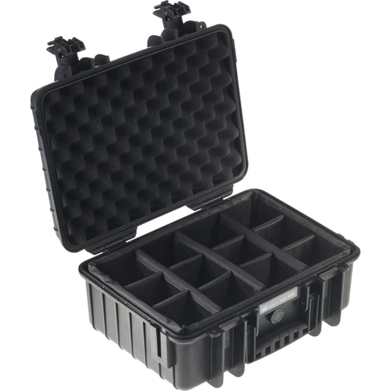 B&W Type 4000 Hardcase Black (divider, IP67)