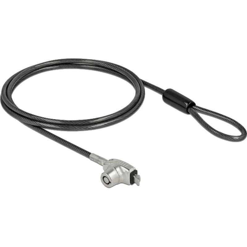 Navilock sikkerhedskabel med nøgle til nano-slot 1,5 m (sort/sølv)