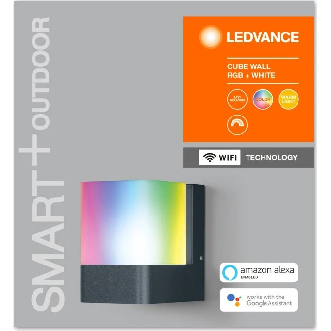 LEDVANCE Smart+ Udendørs Cube RGBW 10W WiFi – Grå