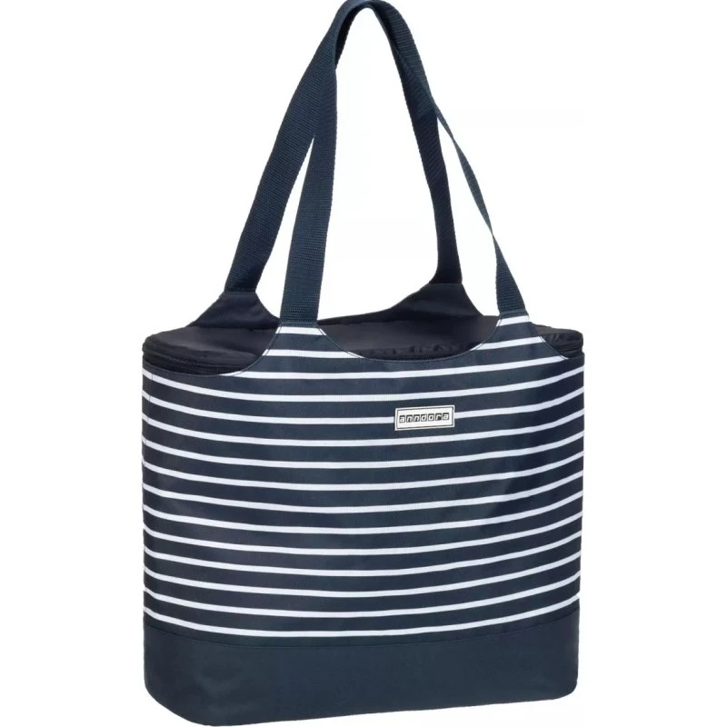 Anndora 2-i-1 Indkøbs- og Køletaske, Blå/Hvid