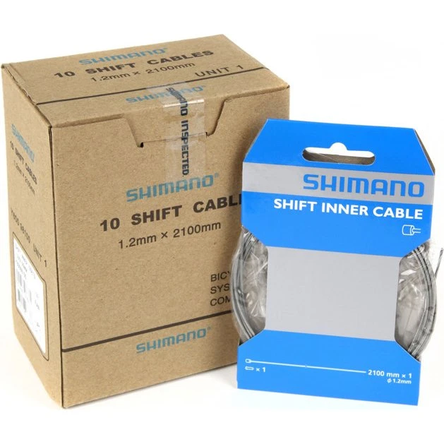 Shimano Gearwire 10 stk 1,2x2100 mm - Rustfri stål