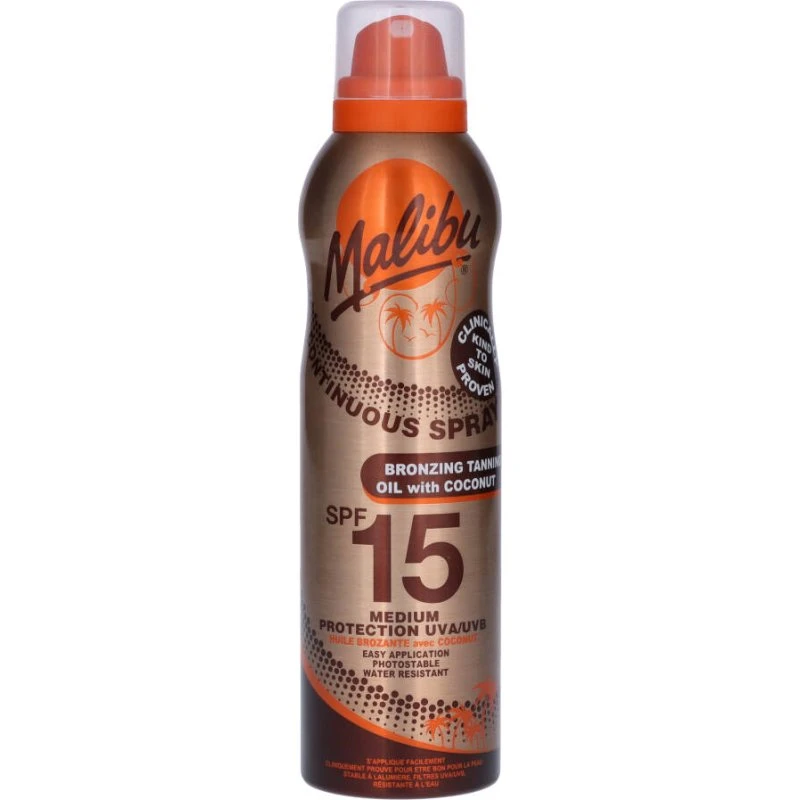Malibu Bronzing Oil Coconut SPF15 2×175 ml (dobbeltpakke)