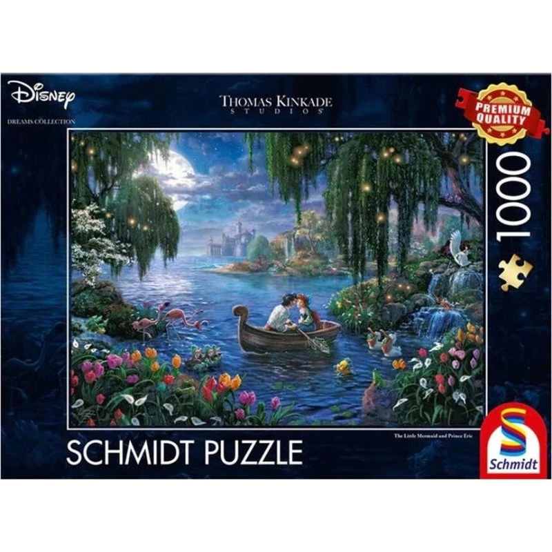 Disney Thomas Kinkade - Den Lille Havfrue 1000 brikker (Schmidt)