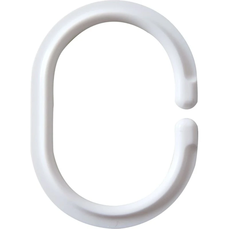 RIDDER badeforhængsringe 12 stk. hvid 49301