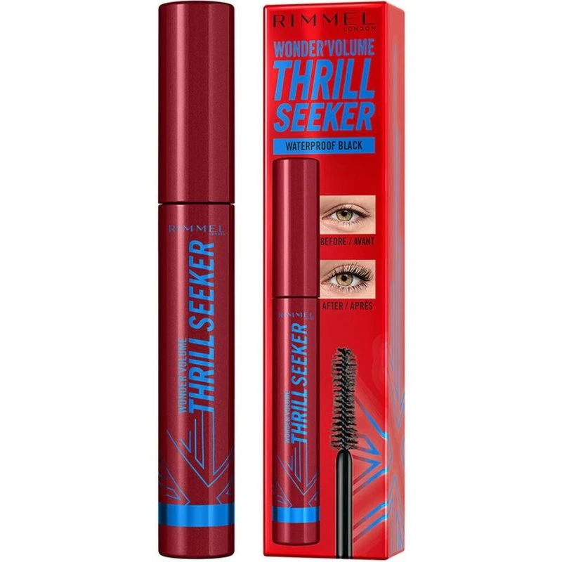 Rimmel London Wonder Volume Thrill Seeker Mascara, vandafvisende, sort 8 ml