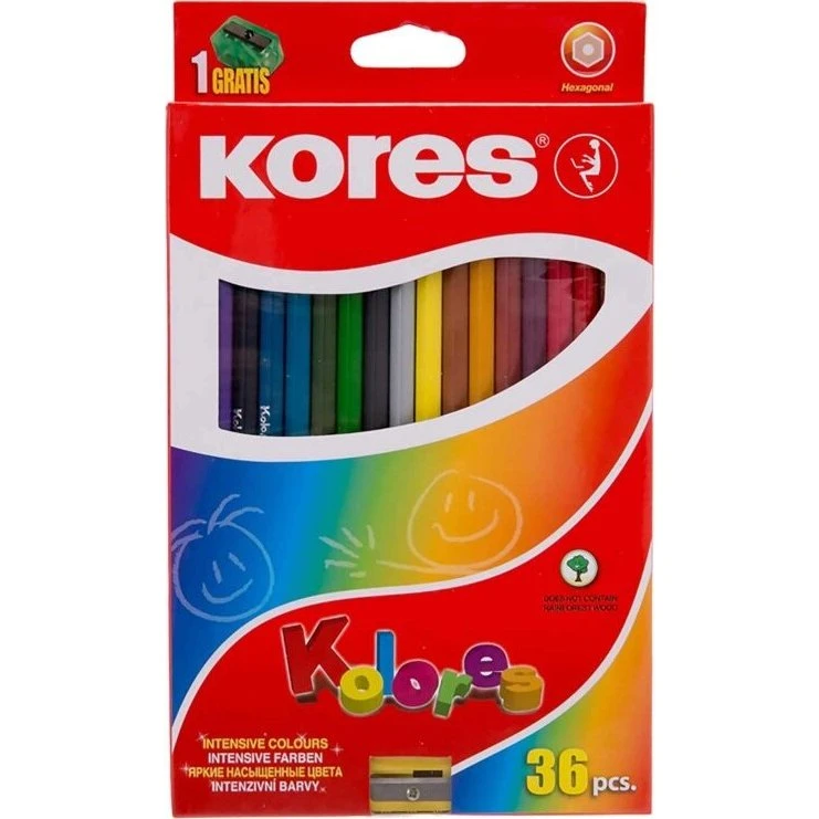 Kores Kolores Farveblyanter 36 stk (inkl. 2 metalliske farver)