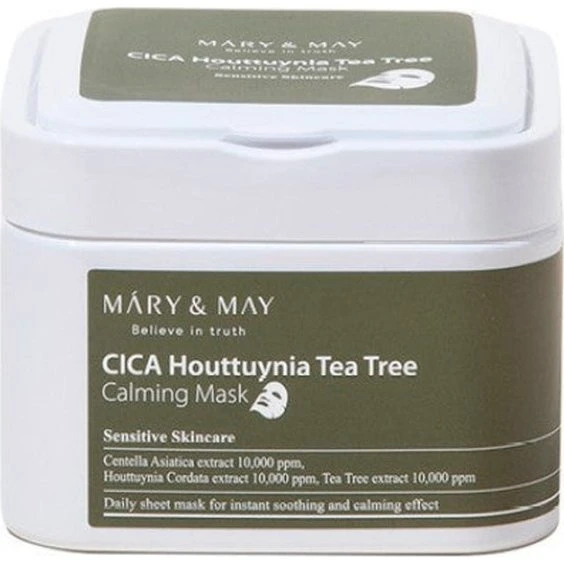 Mary&May Cica Houttuynia Tea Tree Calming Mask, 30 stk (400 ml)