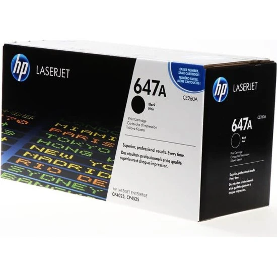 HP Toner CE260A (647A) Sort - op til 8.500 sider