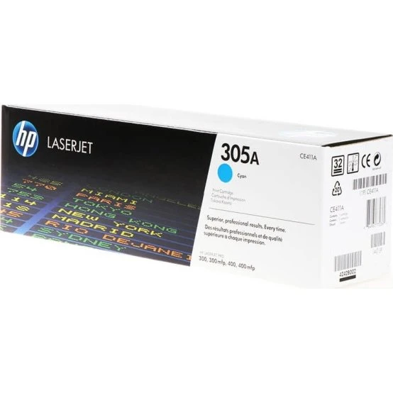 HP Toner CE411A (305A) Cyan – 2600 sider