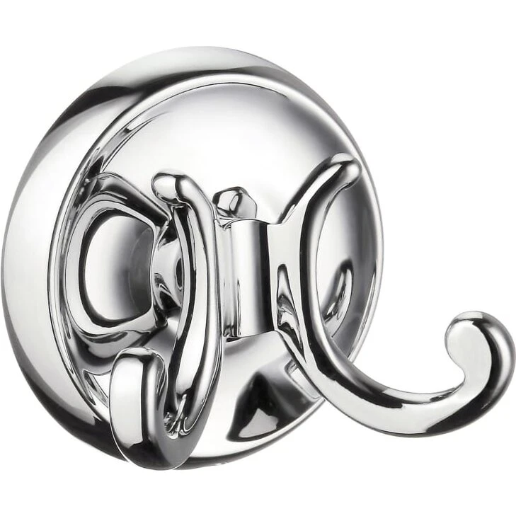 Smedbo Villa dobbelt håndklædekrog, poleret krom