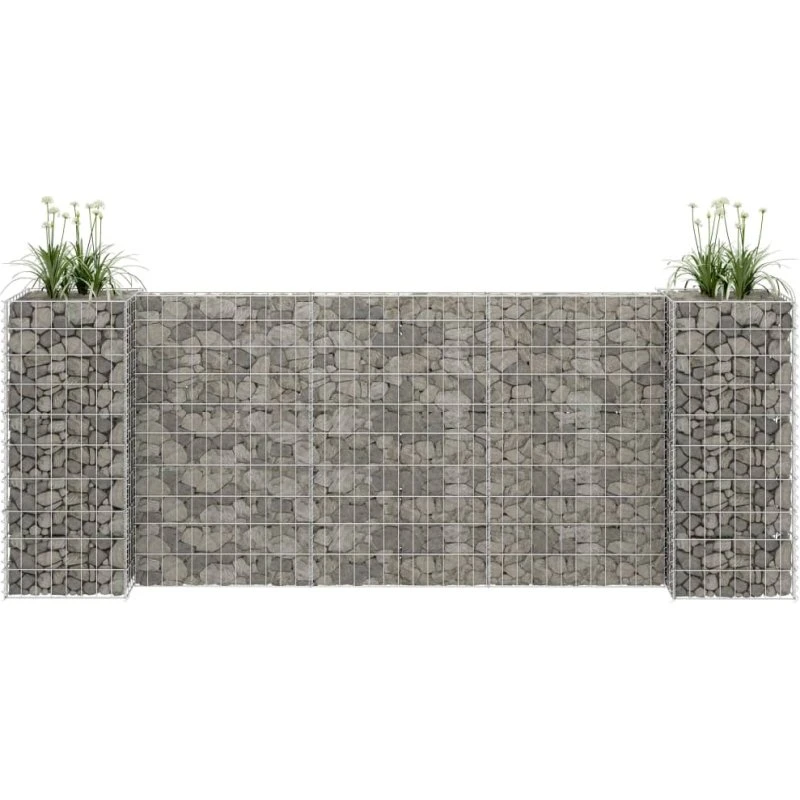 vidaXL H-formet gabion-plantekasse 260x40x100 cm stål