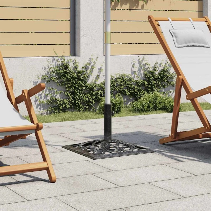 vidaXL parasolfod 12 kg 49x49x33 cm støbejern grøn