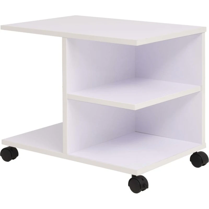 vidaXL rullehylde med hjul 50x35x42 cm, hvid