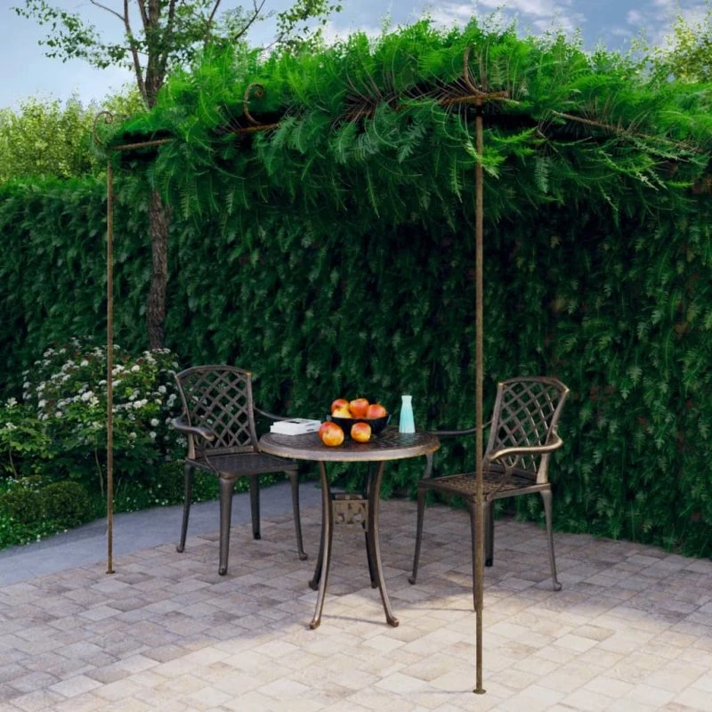 vidaXL pergola i smedejern 3x3x2,5 m – antikbrun