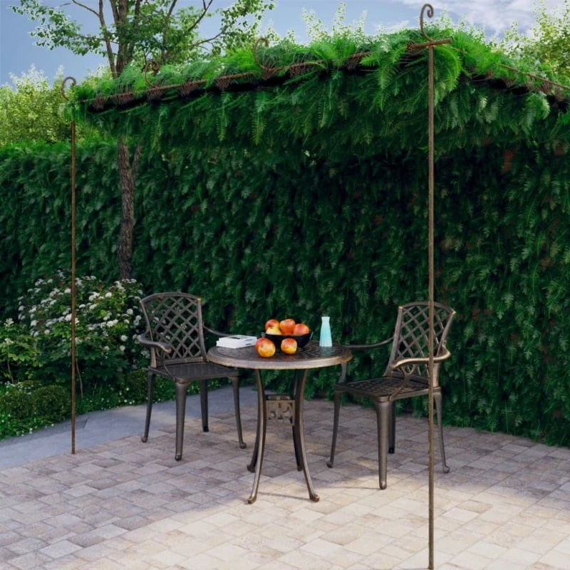 vidaXL pergola 4x3x2,5 m i smedejern, antikbrun