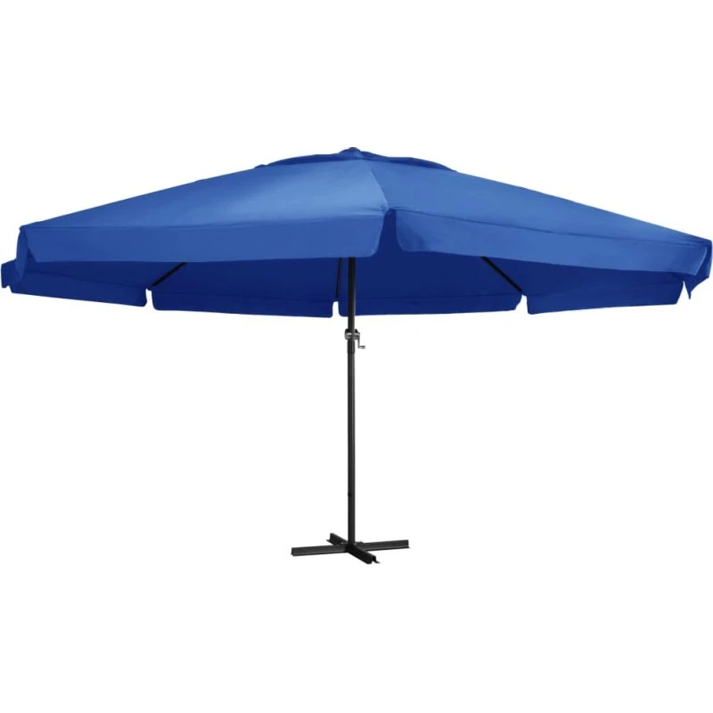vidaXL haveparasol 500 cm aluminiumstang - azurblå