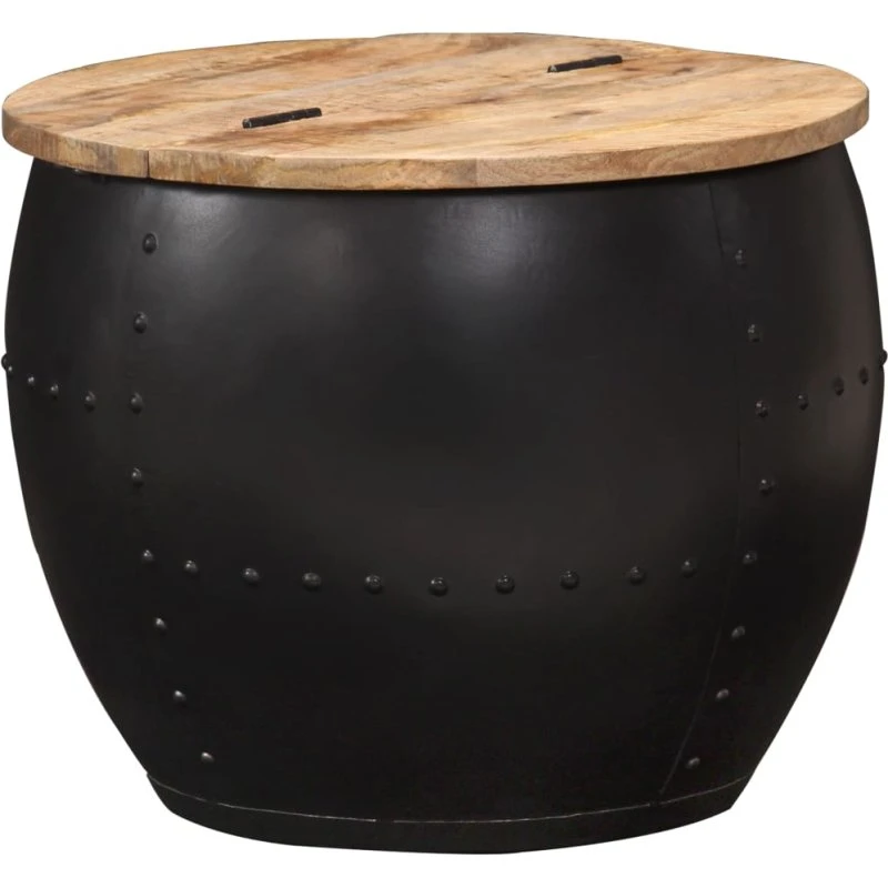 vidaXL rundt sofabord 53x43 cm massivt mangotræ