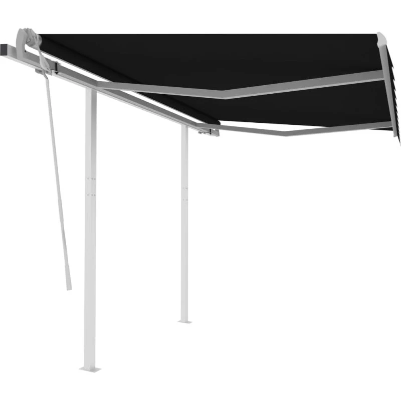 vidaXL markise m. stolper 3x2,5 m manuel – antracitgrå