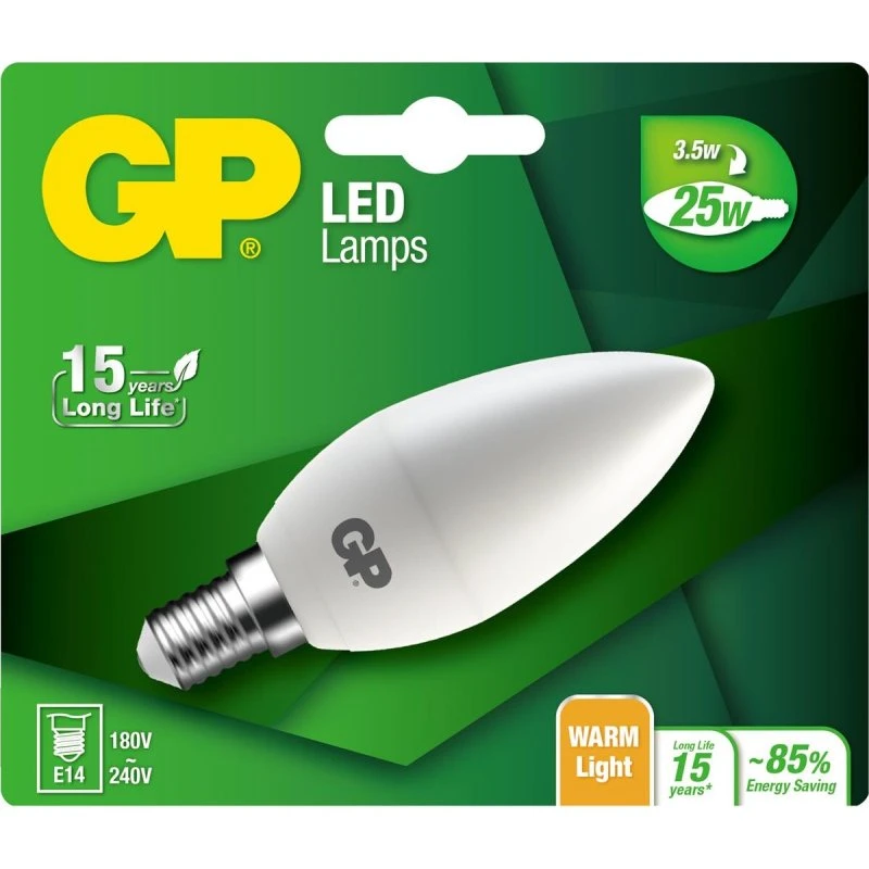 GP LED Mini Candle E14 3,5W (25W) 250 lm