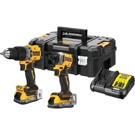 DeWalt 18V DCD805 + DCF850 sæt, 2x1,7 Ah, TSTAK