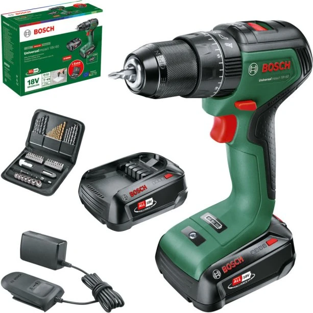 Bosch Akkuslagboremaskine 18V-60 2x2Ah (06039D7106)