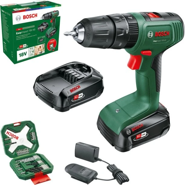 Bosch EasyImpact 18V-40 Akkuslagboremaskine 2x2.0Ah