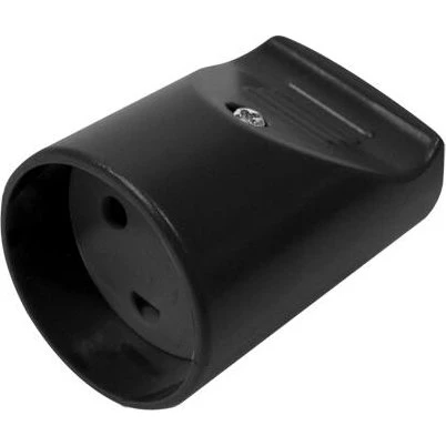 Universal Forlængerled 16A 250V uden jord, sort (PC, IP20)