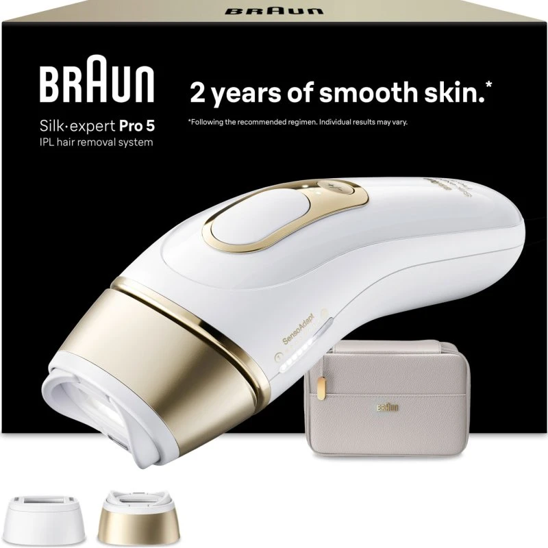 Braun IPL Silk·expert Pro 5 PL5210 – White/Gold, 2 hoveder