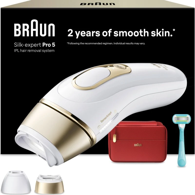 Braun IPL Silk·expert Pro 5 PL5221 White/Gold (2 hoveder)
