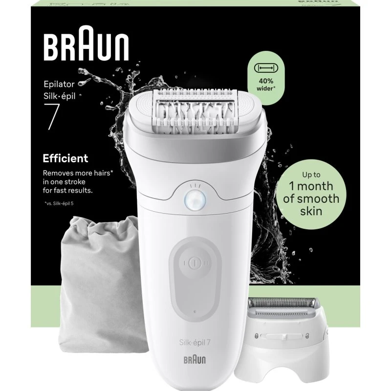 Braun Silk·épil 7 SE7-041 Wet & Dry epilator, sølv/grå