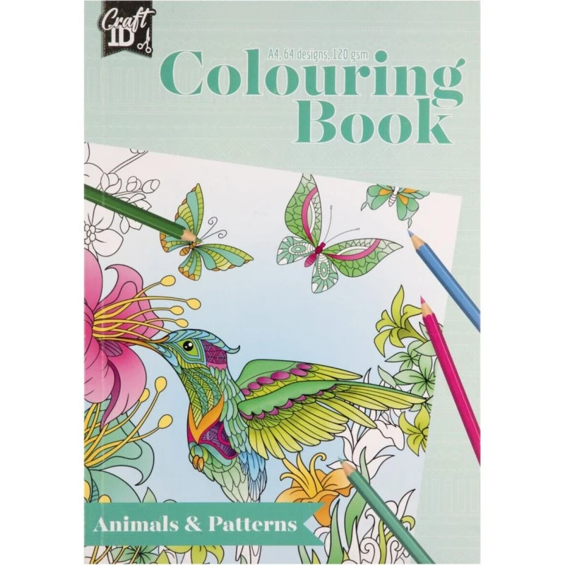 Craft Id Malebog A4 32 sider 120g – Dyr & Mønstre