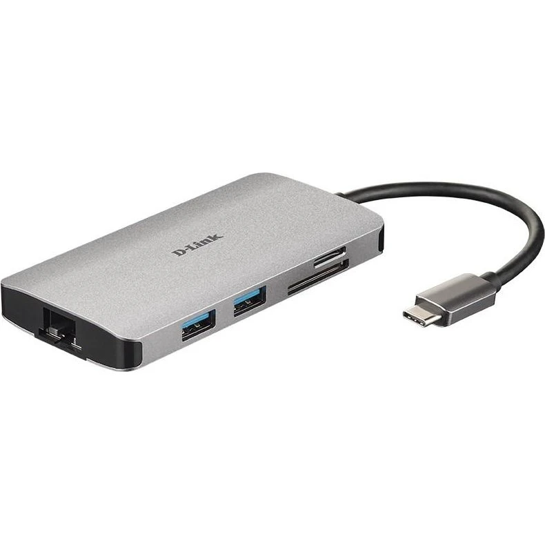 D-Link DUB-M810 USB-C 8-i-1 hub med HDMI & Ethernet
