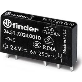 Universal PCB-relæ 6A (10A) 1CO 24V DC