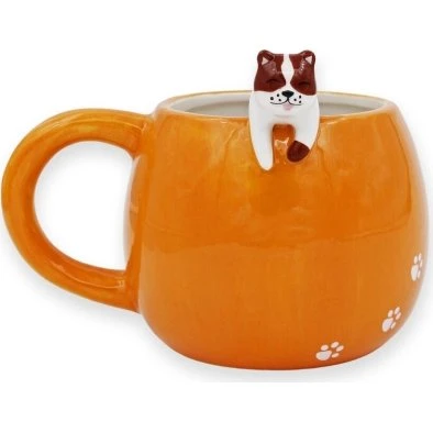 Winkee Krus Pet Friends Hund – Orange keramikkrus