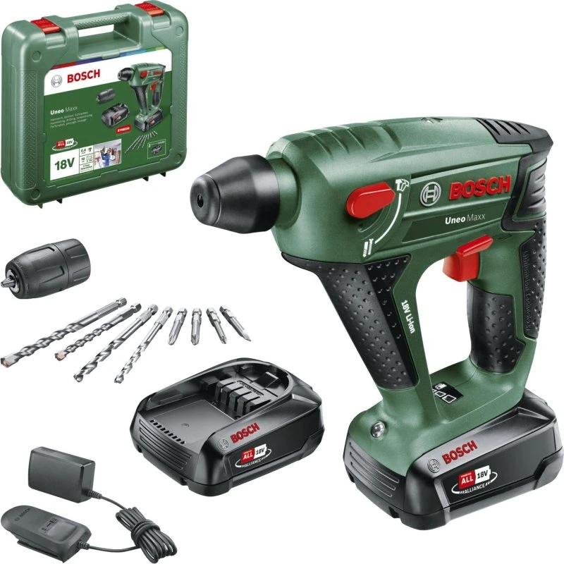 Bosch UNEO Maxx borehammer 18V, 2x2.0Ah (2 batterier)