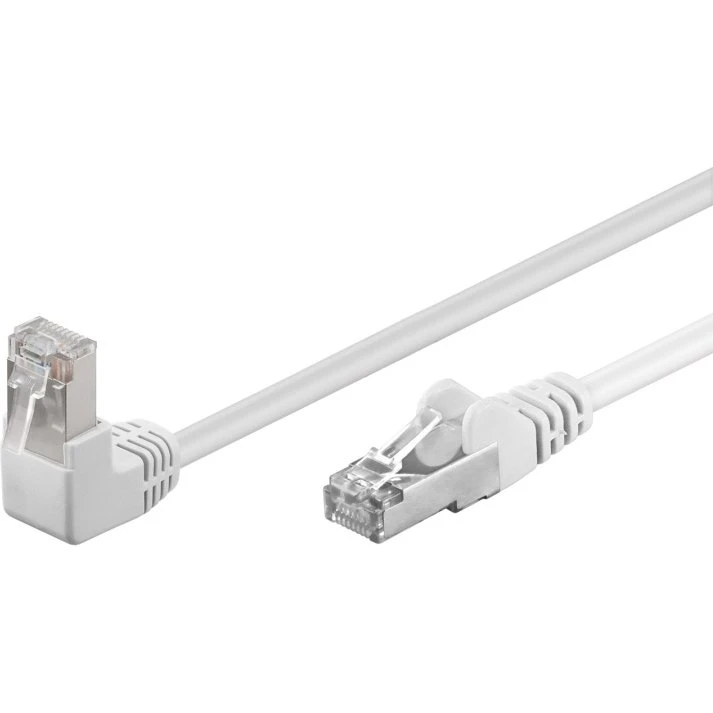 Goobay CAT5e netværkskabel 3 m, F/UTP, 90° RJ45, hvid