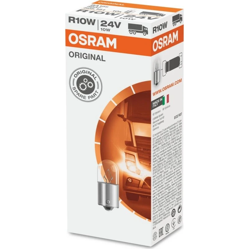 OSRAM 5637 R10W 24V BA15s (10W) - nummerpladelys, 10 stk.