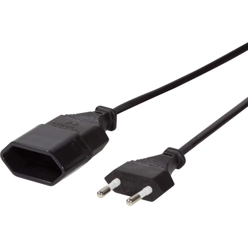 LogiLink Forlængerkabel Euro Ujordet 3 m Sort