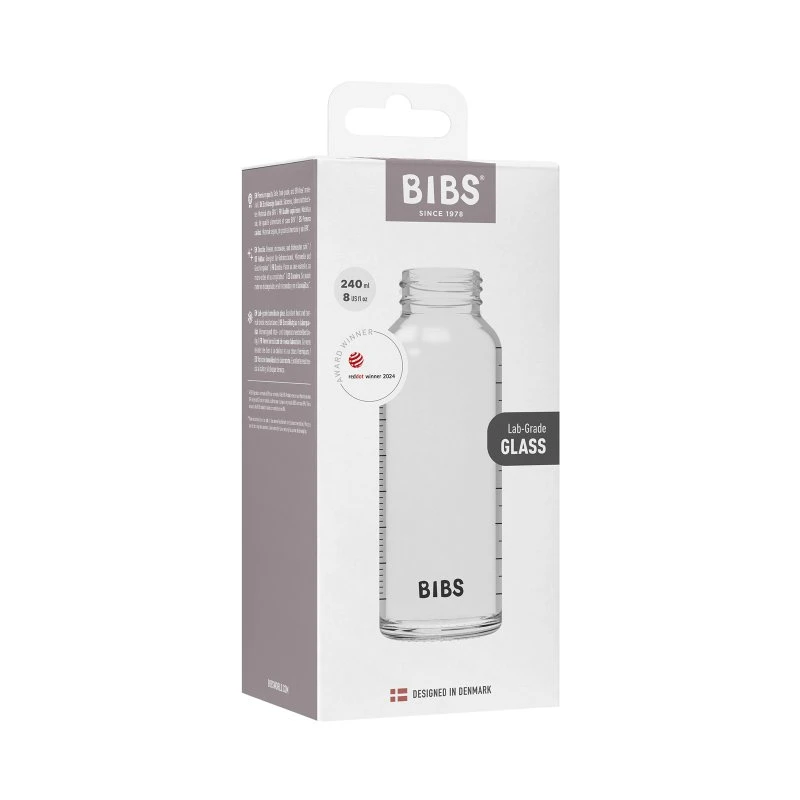 BIBS Glas sutteflaske 240 ml (flaskekrop, borosilikat)